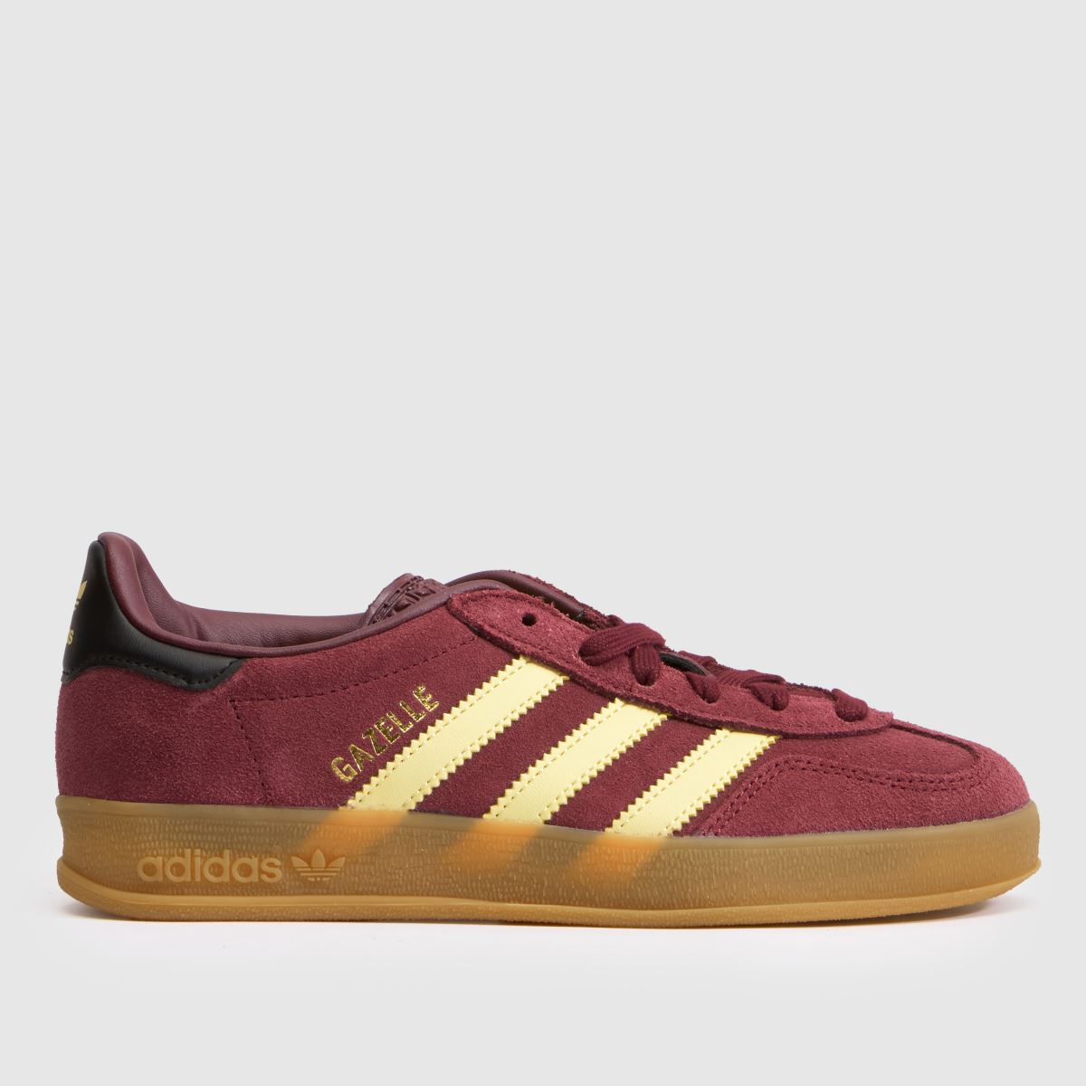 adidas Burgundy Gazelle Indoor Girls Youth Trainers, Size: 5 (EU 38)
