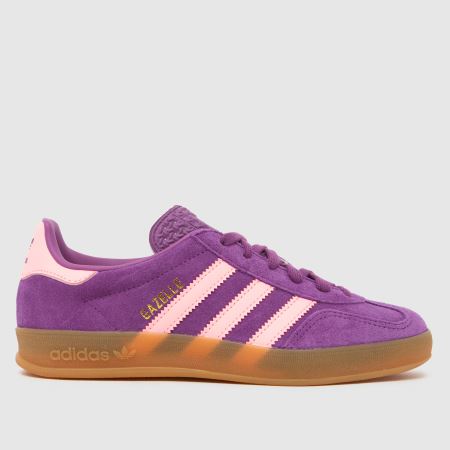 Kids Girls Youth Purple adidas Gazelle Indoor Trainers | schuh