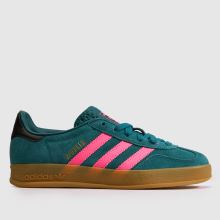 adidas Gazelle Indoor Girls Youth in Green Multi adidas Gazelle Indoor,1 of 4
