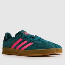 adidas Gazelle Indoor Girls Youth in Green Multi adidas Gazelle Indoor,2 of 4