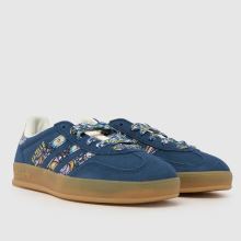 adidas Gazelle Indoor X Liberty Girls Youth in Navy adidas Gazelle Indoor X Liberty,2 of 4