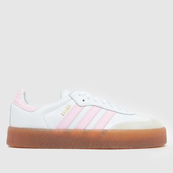 adidas White & Pink Sambae Girls Youth