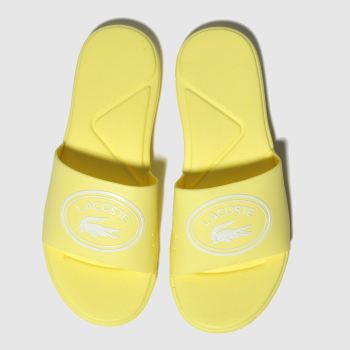 lacoste yellow l.30 slide sandals youth lacoste yellow l.30 slide sandals youth