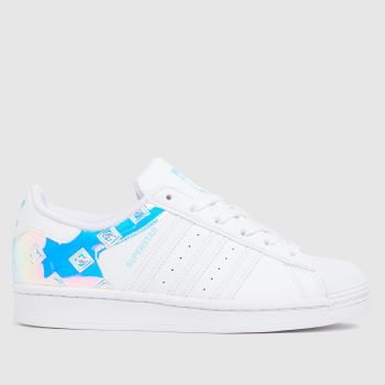 adidas white & silver superstar Girls Youth Trainers adidas white & silver superstar Girls Youth Trainers