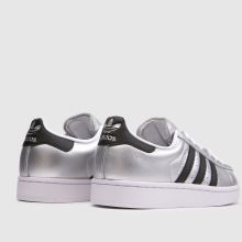 adidas Superstar II Girls Youth in Silver adidas Superstar II,4 of 4