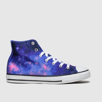 converse blue all star hi miss galaxy trainers youth converse blue all star hi miss galaxy trainers youth