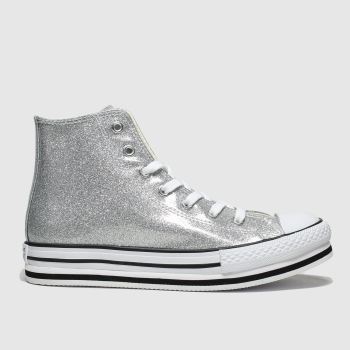 converse silver all star hi platform eva trainers youth converse silver all star hi platform eva trainers youth