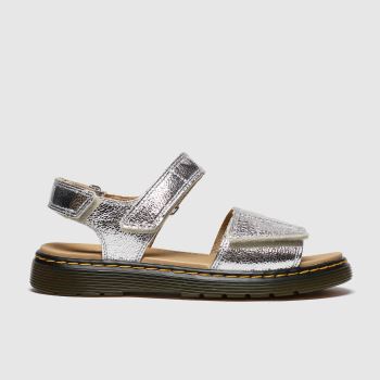 silver dr marten sandals