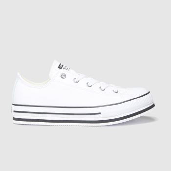 Converse white & black lo platform eva trainers youth Converse white & black lo platform eva trainers youth