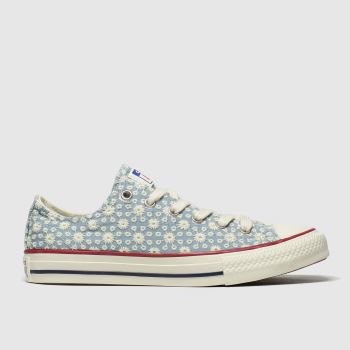 Converse white & blue lo miss chuck trainers youth Converse white & blue lo miss chuck trainers youth