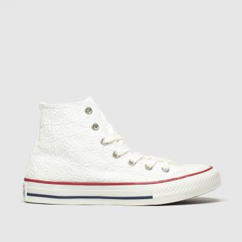 Converse white hi miss chuck trainers youth Converse white hi miss chuck trainers youth