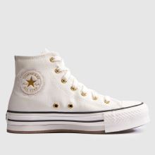 Converse All Star EVA Lift Platform Girls Youth in White & Gold Converse All Star EVA Lift Platform,1 of 4