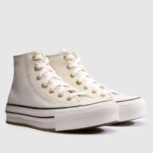 Converse All Star EVA Lift Platform Girls Youth in White & Gold Converse All Star EVA Lift Platform,2 of 4
