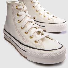 Converse All Star EVA Lift Platform Girls Youth in White & Gold Converse All Star EVA Lift Platform,3 of 4