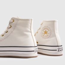 Converse All Star EVA Lift Platform Girls Youth in White & Gold Converse All Star EVA Lift Platform,4 of 4