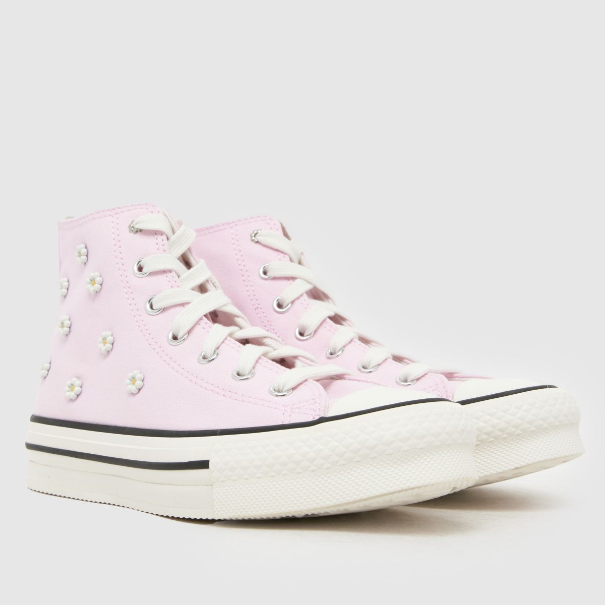 Converse All Star EVA Lift Hi Beaded Girls Youth in Pale Pink Converse All Star EVA Lift Hi Beaded 1