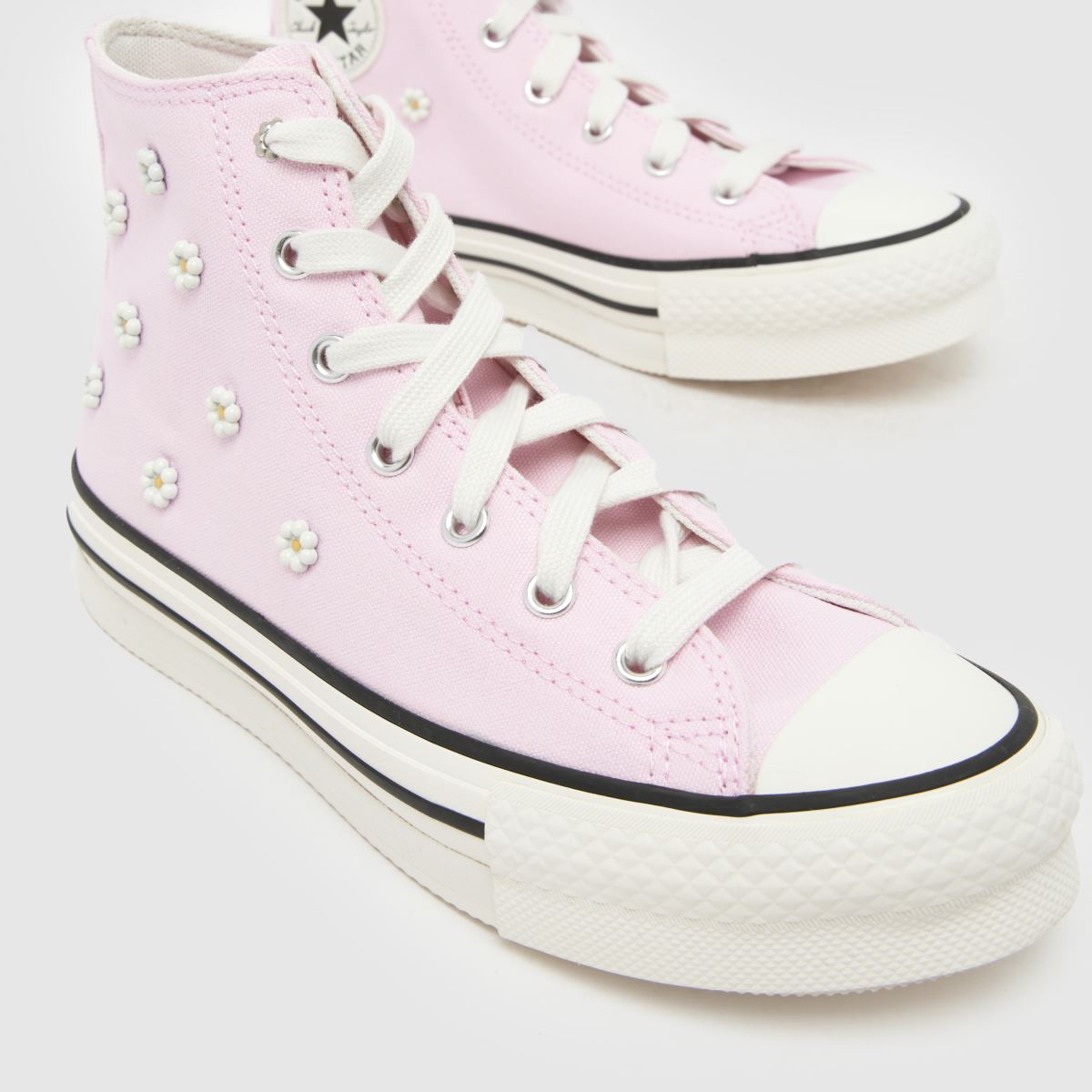 Converse All Star EVA Lift Hi Beaded Girls Youth in Pale Pink Converse All Star EVA Lift Hi Beaded 4