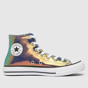 Converse blue hi iridescent trainers youth Converse blue hi iridescent trainers youth