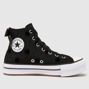 Converse Black All Star EVA Lift Hi Girls Youth