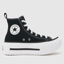 Converse All Star Lift Double Stack Girls Youth in Black Converse All Star Lift Double Stack,1 of 4