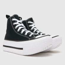 Converse All Star Lift Double Stack Girls Youth in Black Converse All Star Lift Double Stack,2 of 4