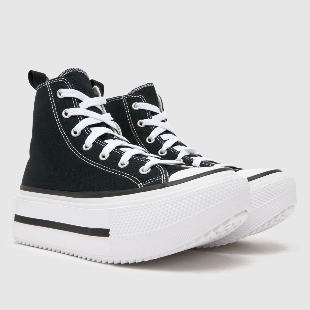 Converse All Star Lift Double Stack Girls Youth in Black Converse All Star Lift Double Stack 1