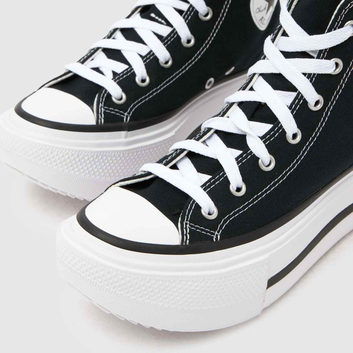 Converse All Star Lift Double Stack Girls Youth in Black Converse All Star Lift Double Stack 4