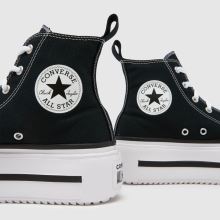 Converse All Star Lift Double Stack Girls Youth in Black Converse All Star Lift Double Stack,4 of 4