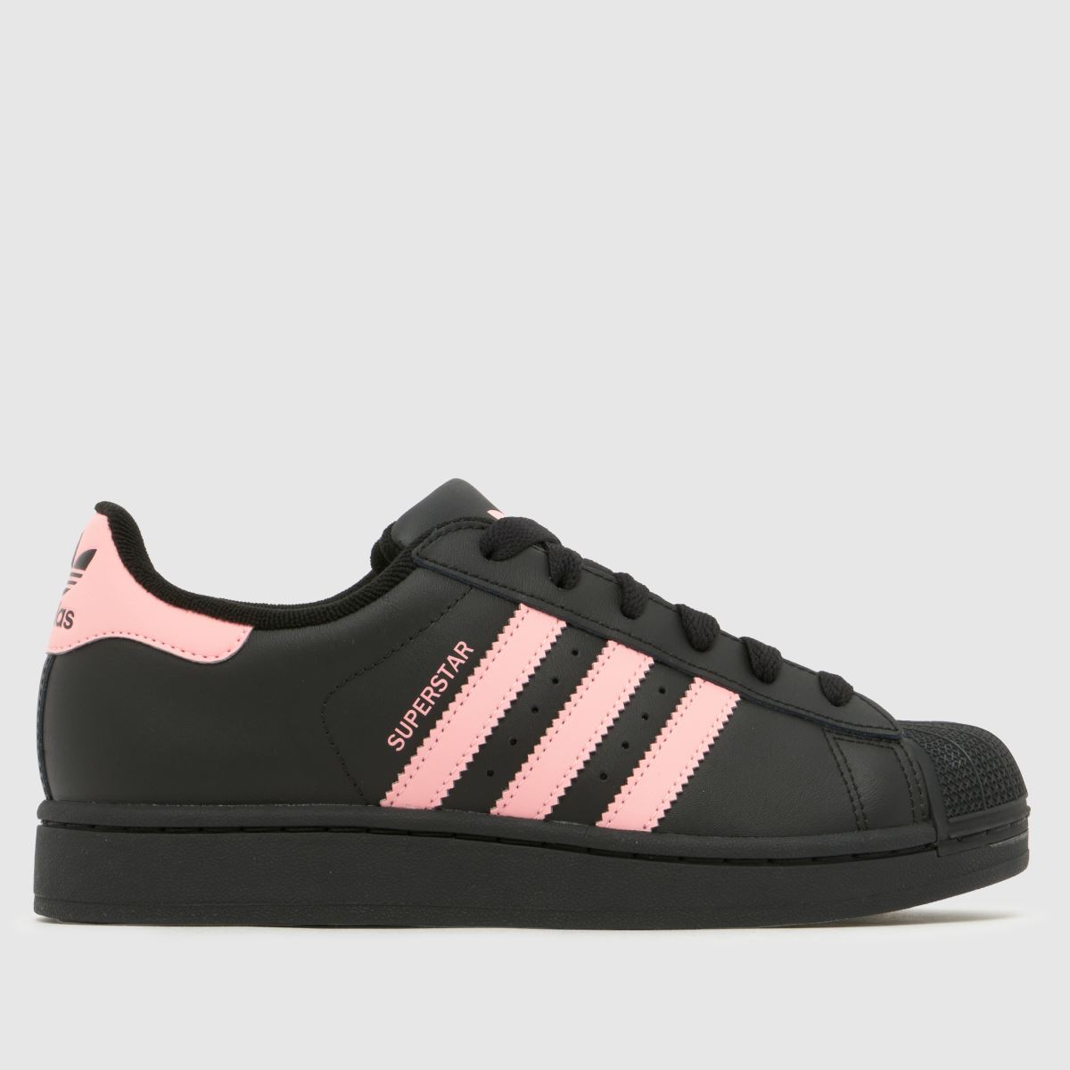 adidas Black & Pink Superstar II Girls Youth Trainers, Size: 3 (EU 35½)
