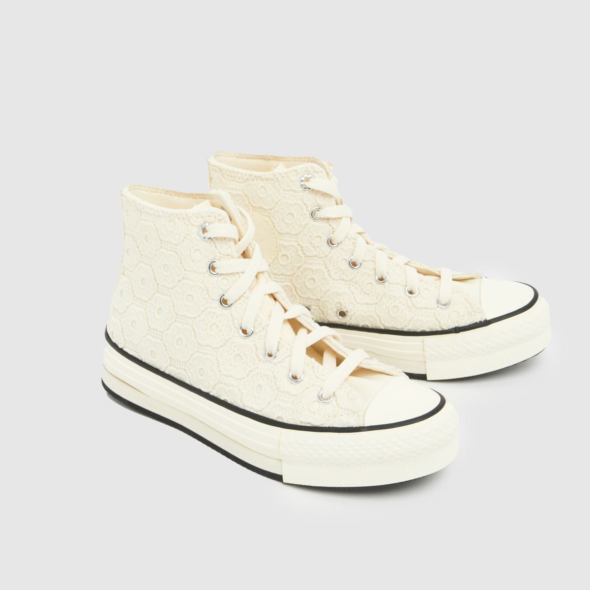 Converse All Star EVA Lift Hi Girls Youth in Stone Converse All Star EVA Lift Hi 4