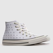 Converse All Star Hi Girls Youth in White Multi Converse All Star Hi,2 of 4
