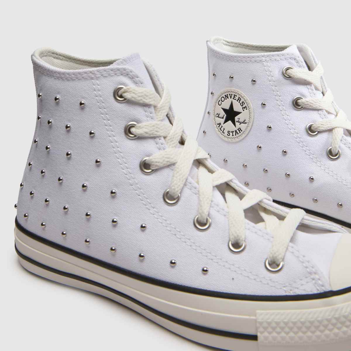Converse All Star Hi Girls Youth in White Multi Converse All Star Hi 4