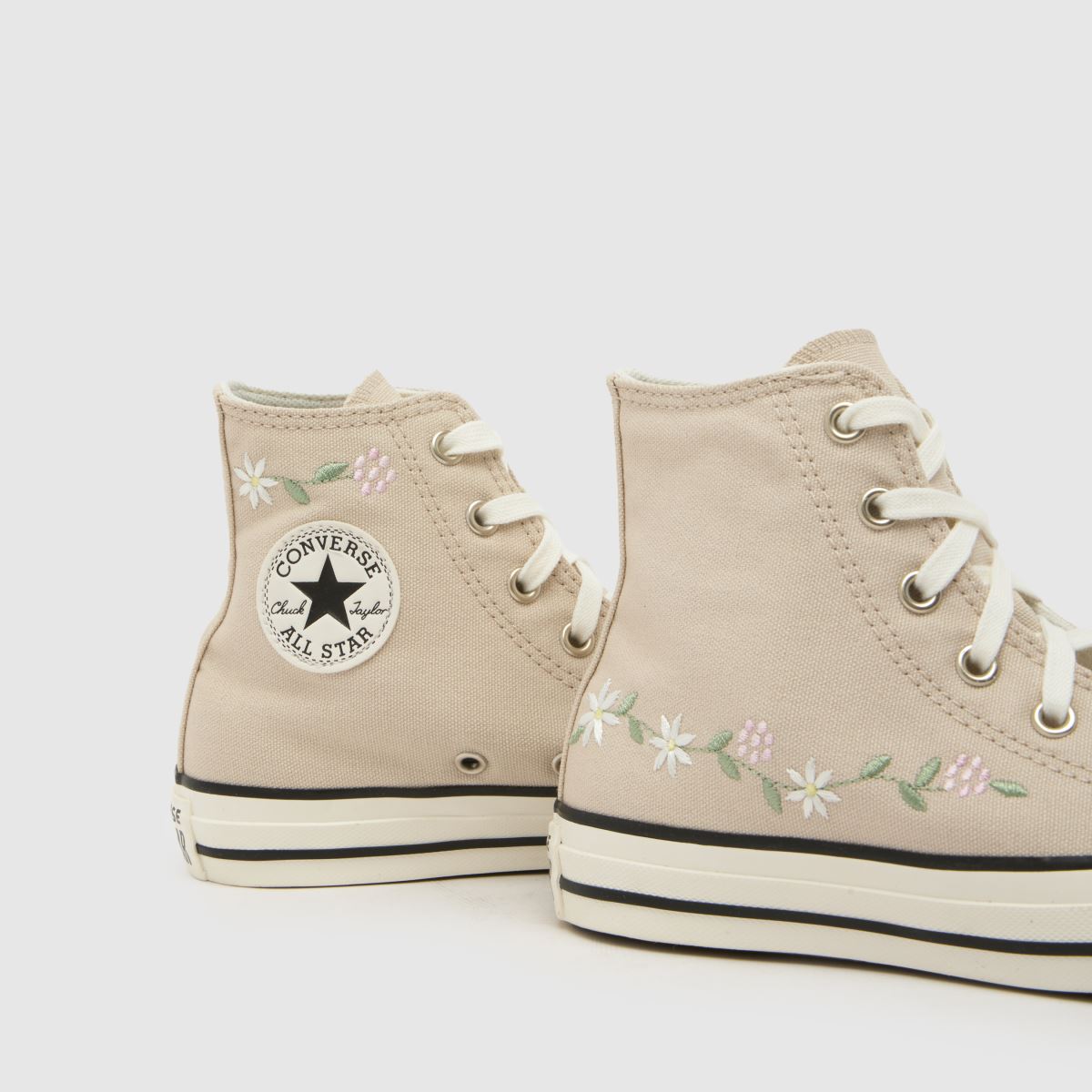 Converse All Star Hi Girls Youth in Natural Converse All Star Hi 7