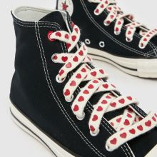Converse Chucks in Love All Star Hi Girls Youth in Black & White Converse Chucks in Love All Star Hi,3 of 4