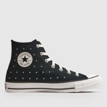 Converse All Star Hi Girls Youth in Black Multi Converse All Star Hi,1 of 4