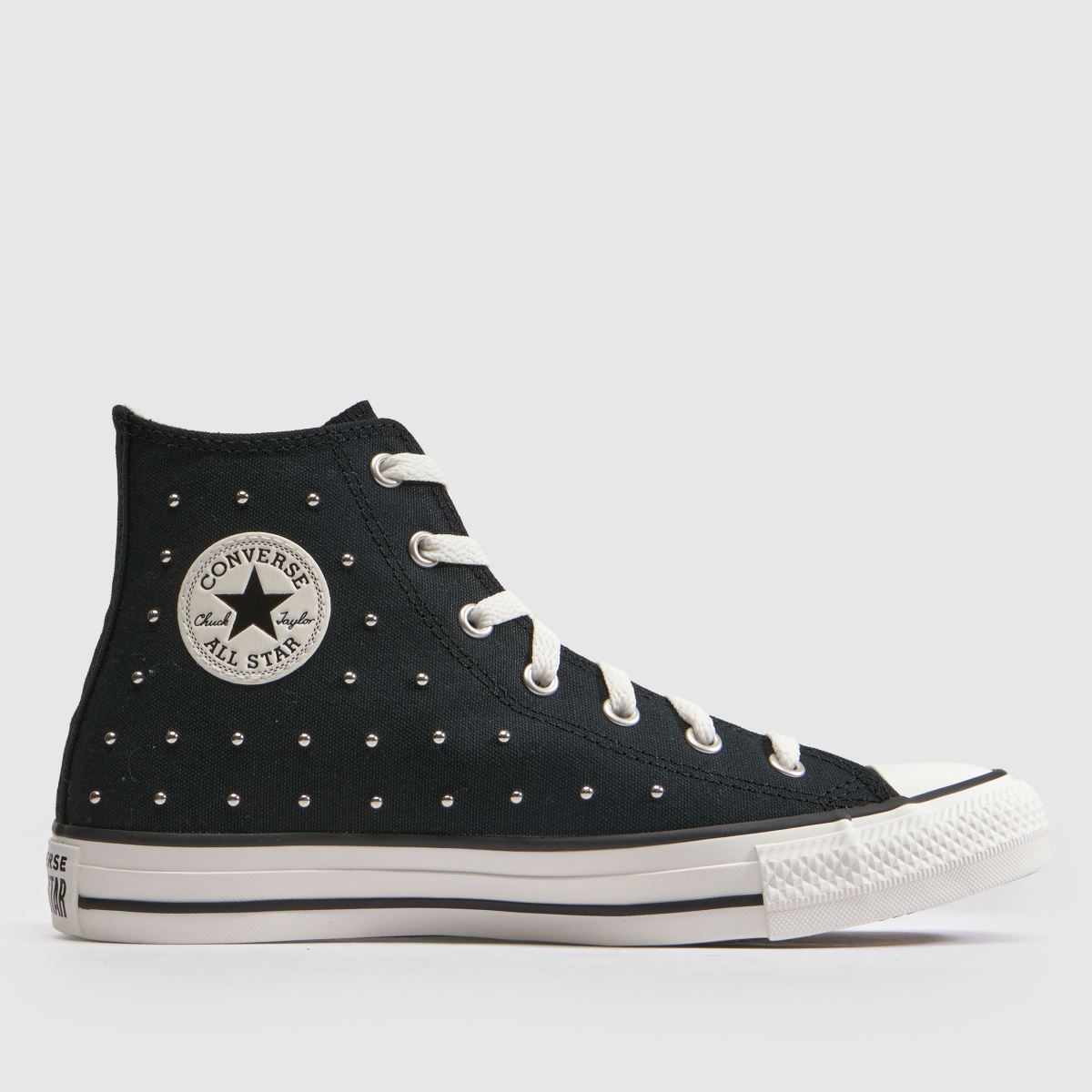 Converse All Star Hi Girls Youth in Black Multi Converse All Star Hi