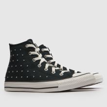 Converse All Star Hi Girls Youth in Black Multi Converse All Star Hi,2 of 4
