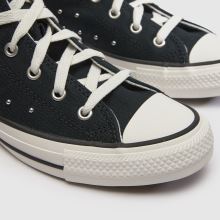 Converse All Star Hi Girls Youth in Black Multi Converse All Star Hi,3 of 4