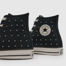 Converse All Star Hi Girls Youth in Black Multi Converse All Star Hi,4 of 4