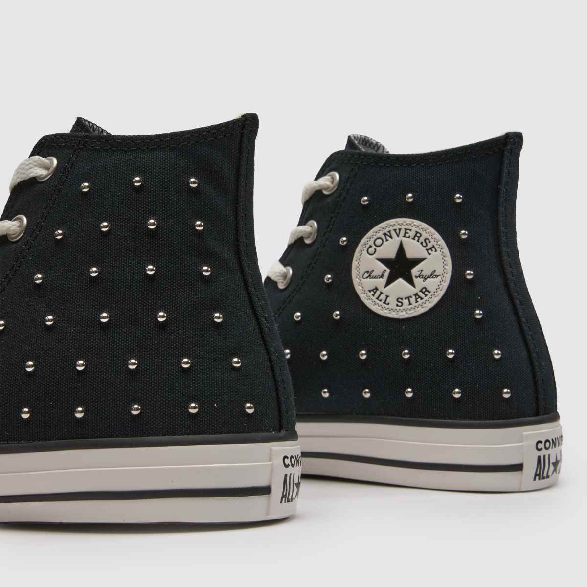 Converse All Star Hi Girls Youth in Black Multi Converse All Star Hi 7