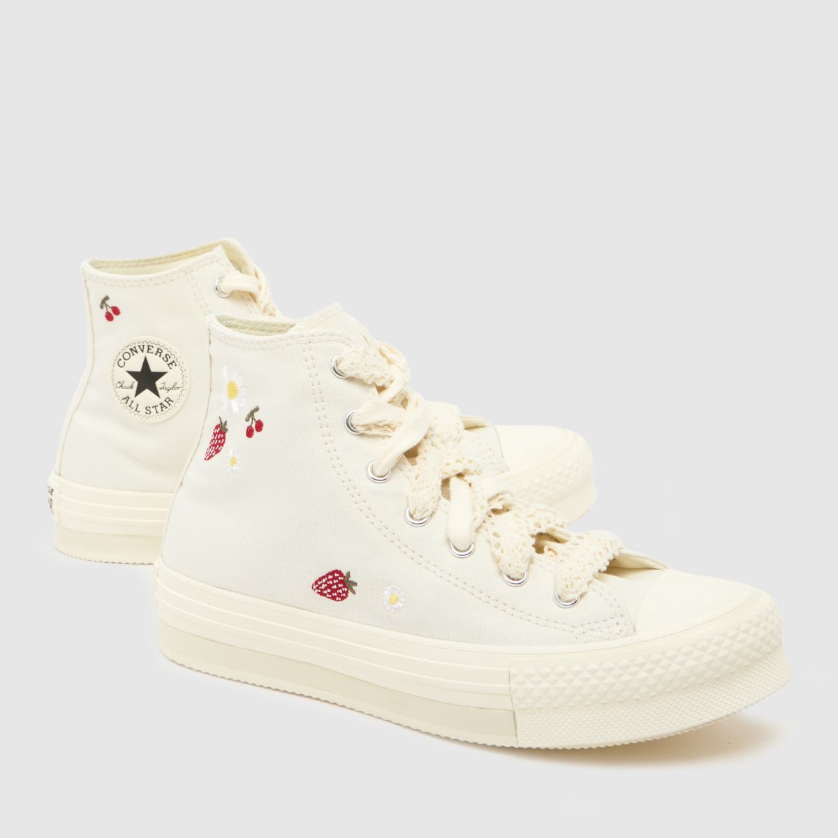Converse All Star Hi EVA Lift Girls Youth in White Converse All Star Hi EVA Lift 4