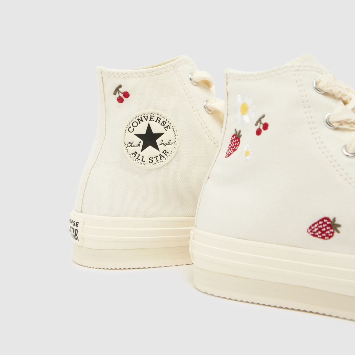 Converse All Star Hi EVA Lift Girls Youth in White Converse All Star Hi EVA Lift 7