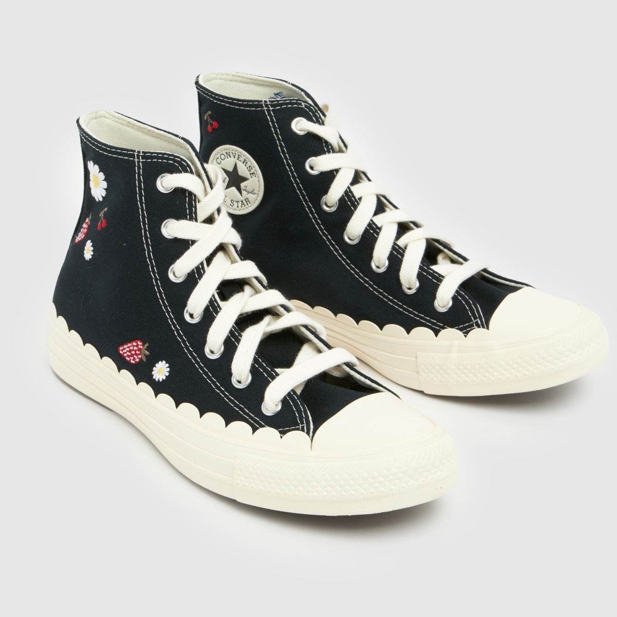 Converse All Star Hi Girls Youth in Black Multi Converse All Star Hi 7