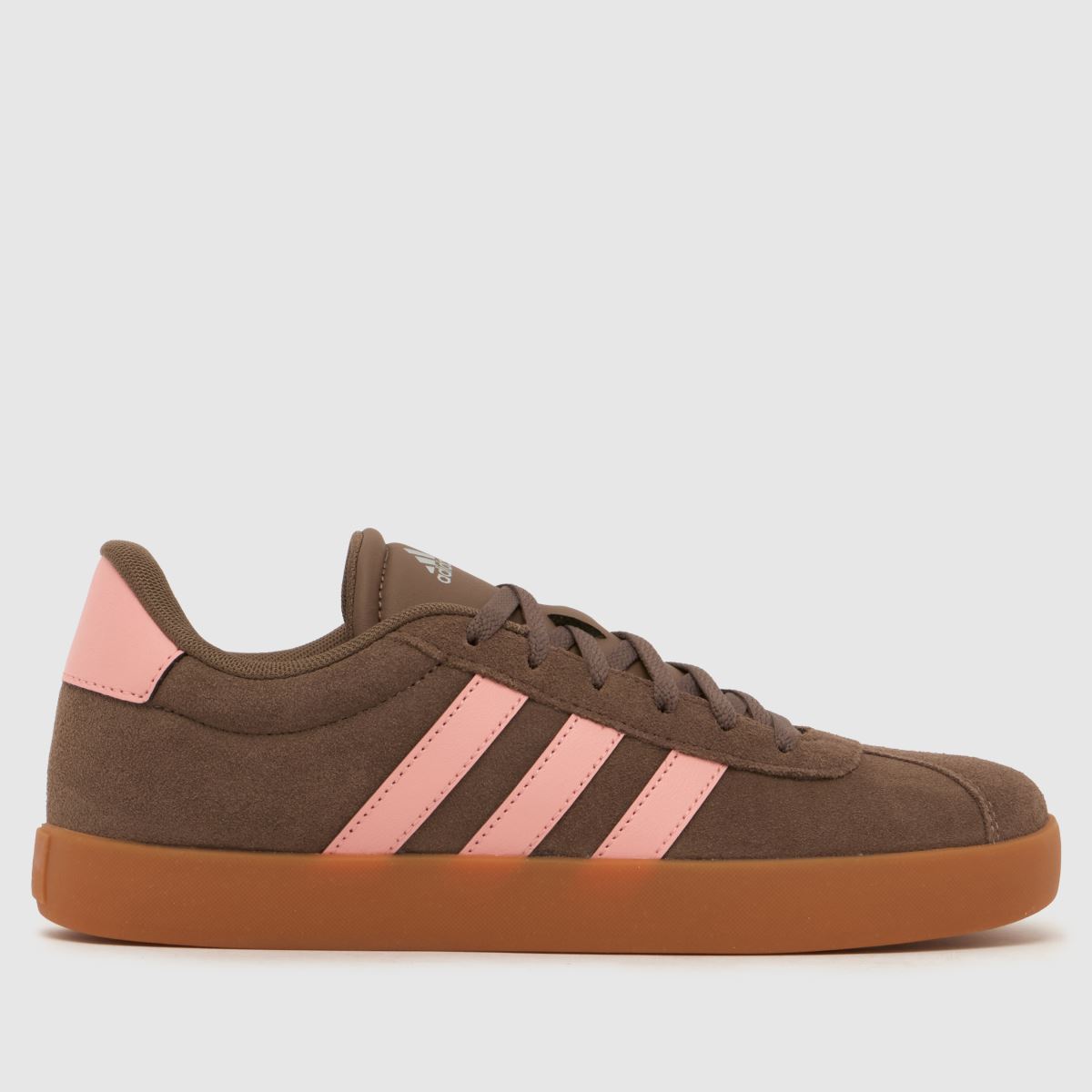 adidas Brown Multi VL Court 3.0 Girls Youth Trainers, Size: 5 (EU 38)