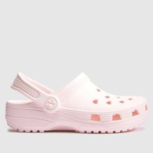 Crocs Classic Hearts Cut Out Clog Girls Youth in Pale Pink Crocs Classic Hearts Cut Out Clog,1 of 4