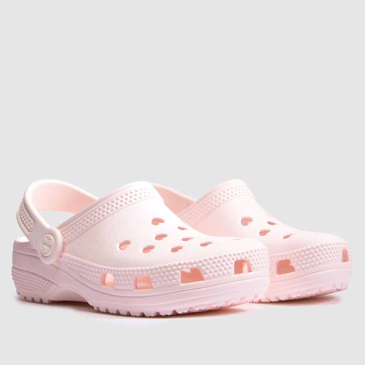 Crocs Classic Hearts Cut Out Clog Girls Youth in Pale Pink Crocs Classic Hearts Cut Out Clog 1