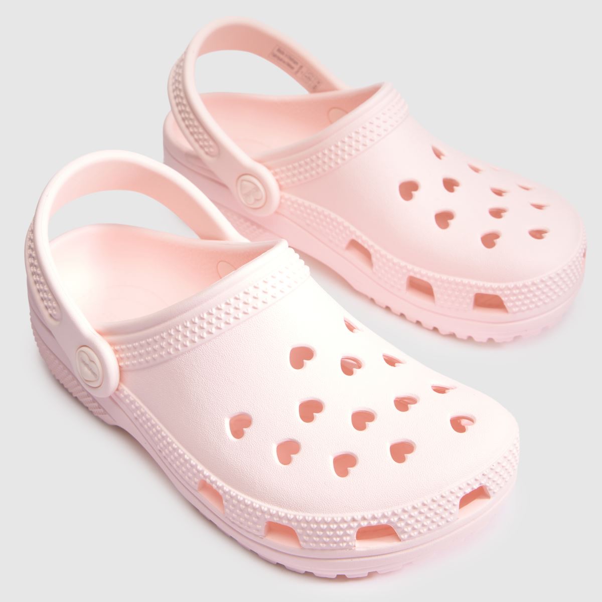 Crocs Classic Hearts Cut Out Clog Girls Youth in Pale Pink Crocs Classic Hearts Cut Out Clog 4