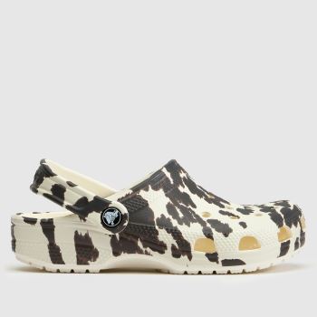 Crocs Brown & White Classic Clog Girls Youth