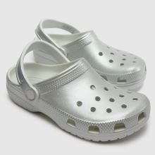 Crocs Classic Clog Girls Youth in Silver Crocs Classic Clog,3 of 4