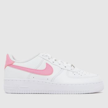 Nike White Multi Air Force 1 Girls Youth